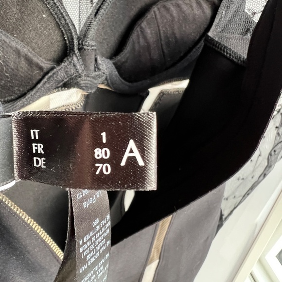 La Perla Black Label Ultra Rare Desire Neoprene Lace Zipper Bodysuit (Black) - Picture 9 of 10